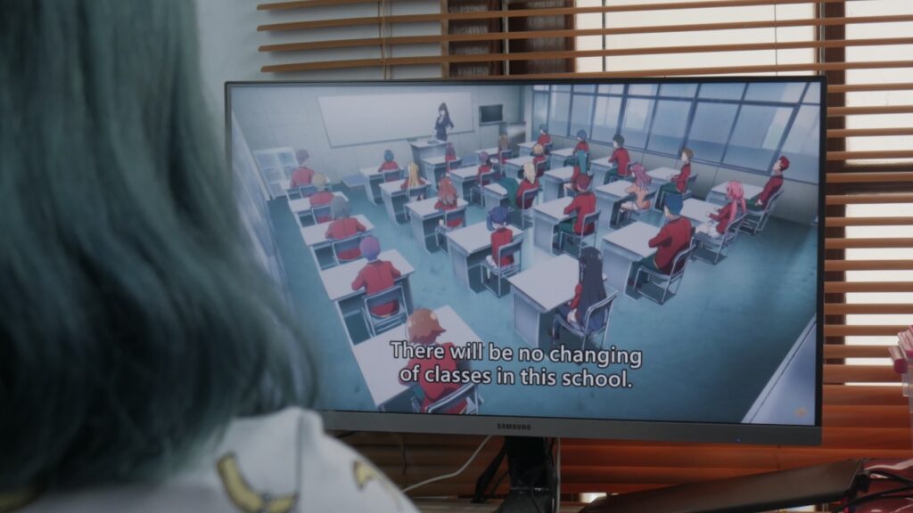 Menonton anime menggunakan subtitle