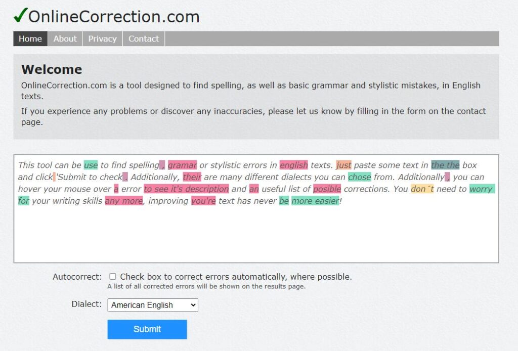 online correction aplikasi untuk mendeteksi grammar error
