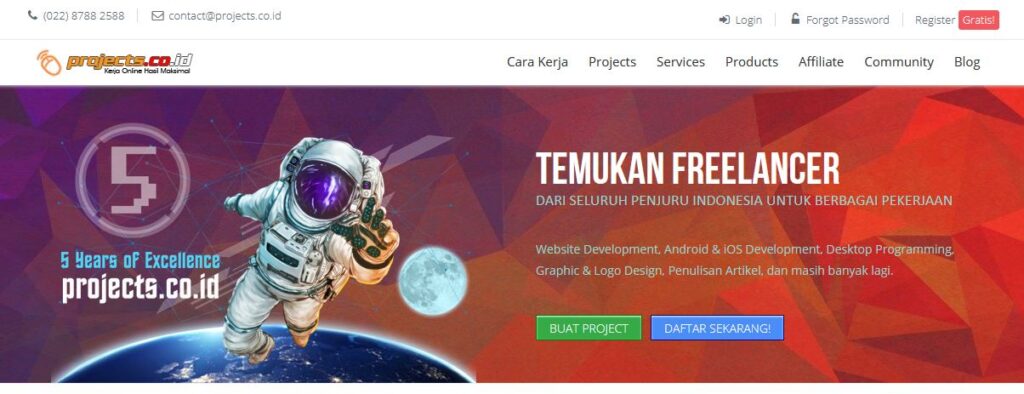 projects.co.id: situs freelance Indonesia untuk pemula