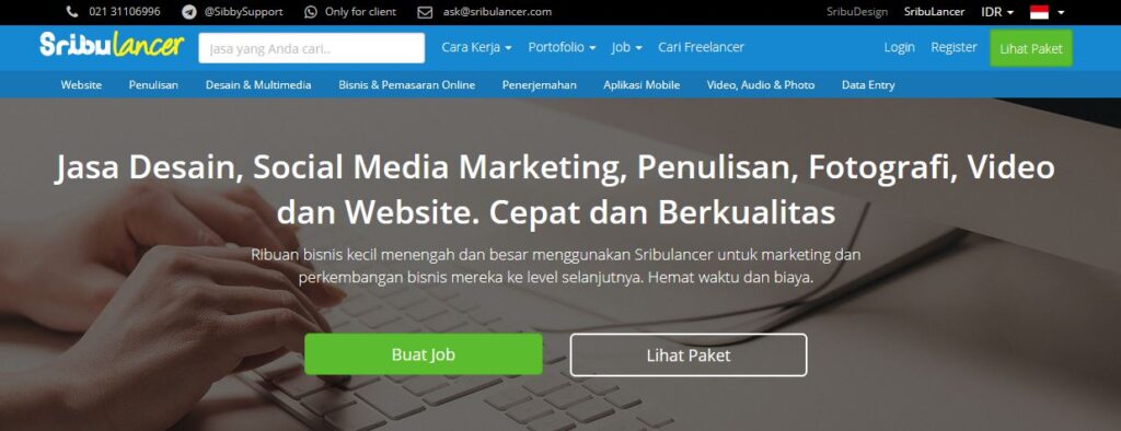 sribulancer: daftar situs freelancer Indonesia untuk pemula
